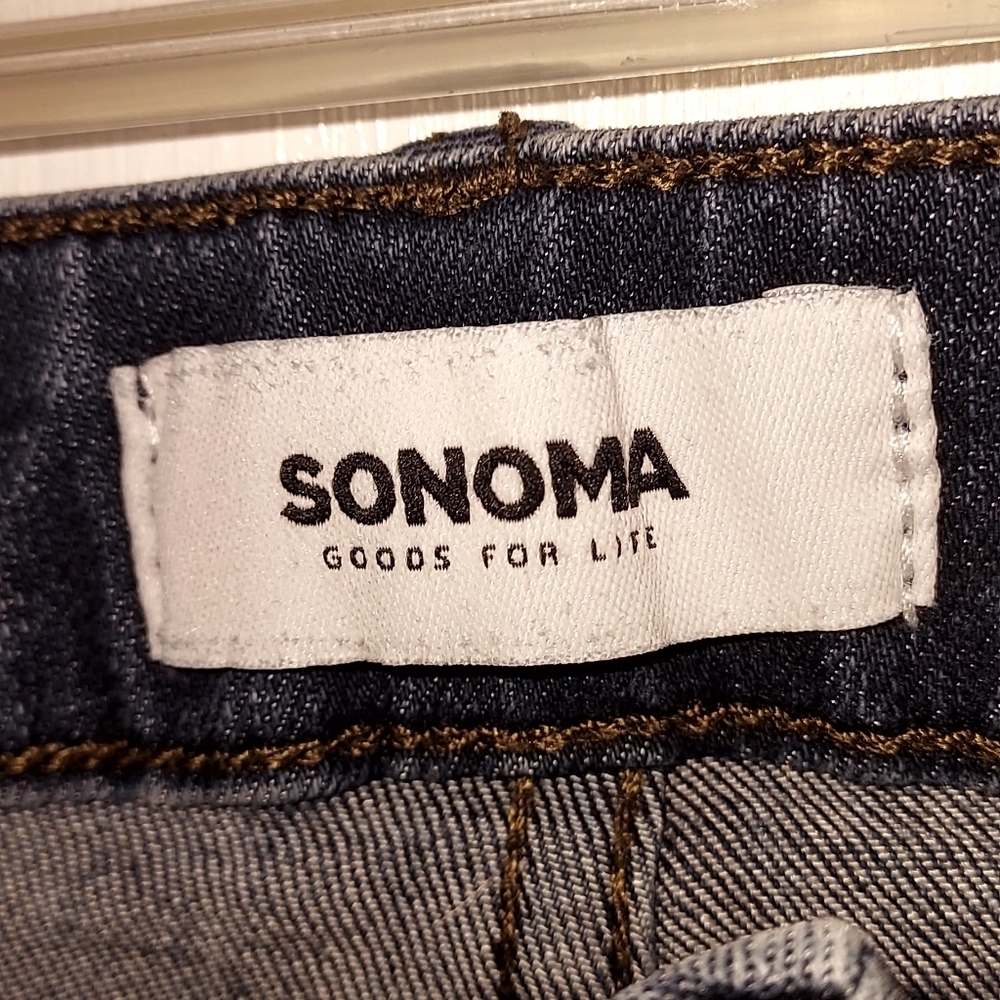 Sonoma Dark Wash Bermuda  Denim Shorts - Picture 2 of 3